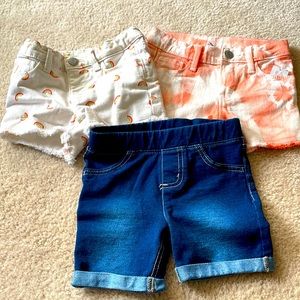 Toddler Girls Shorts (3T)-3 pack
